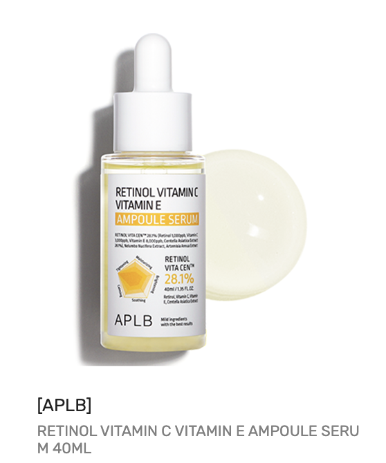 Retinol Vitamin C Vitamin E Ampoule Serum,

40mL